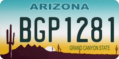 AZ license plate BGP1281