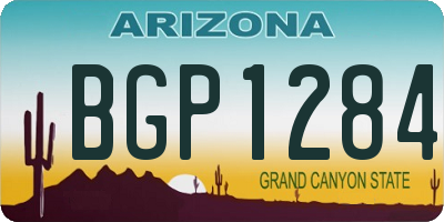 AZ license plate BGP1284
