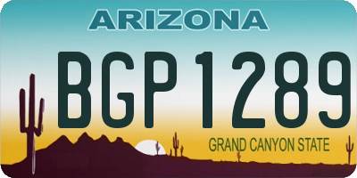 AZ license plate BGP1289