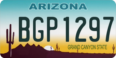 AZ license plate BGP1297