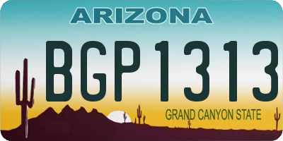 AZ license plate BGP1313
