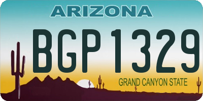 AZ license plate BGP1329