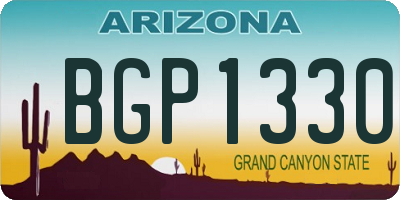 AZ license plate BGP1330