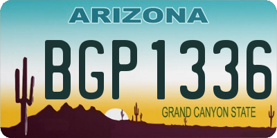 AZ license plate BGP1336
