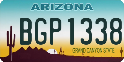 AZ license plate BGP1338
