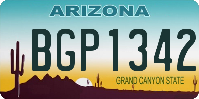AZ license plate BGP1342