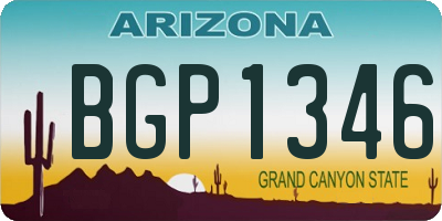 AZ license plate BGP1346