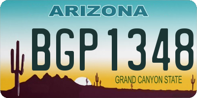 AZ license plate BGP1348