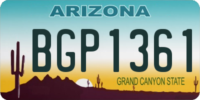 AZ license plate BGP1361