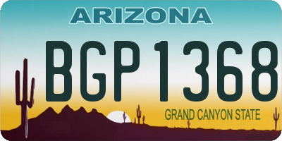 AZ license plate BGP1368