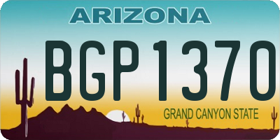 AZ license plate BGP1370