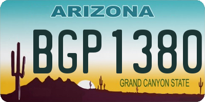 AZ license plate BGP1380