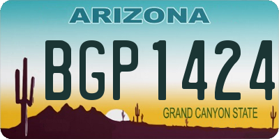 AZ license plate BGP1424