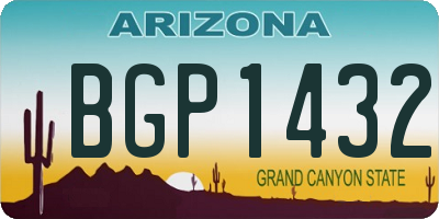 AZ license plate BGP1432