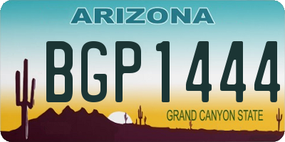 AZ license plate BGP1444