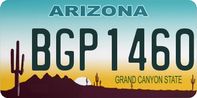 AZ license plate BGP1460