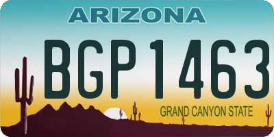 AZ license plate BGP1463