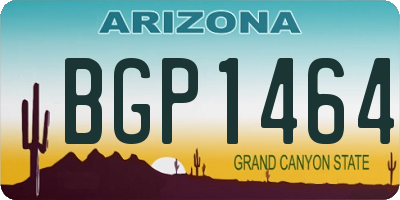 AZ license plate BGP1464