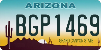 AZ license plate BGP1469