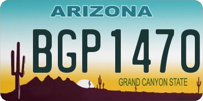 AZ license plate BGP1470