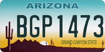 AZ license plate BGP1473
