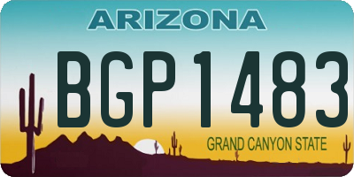 AZ license plate BGP1483