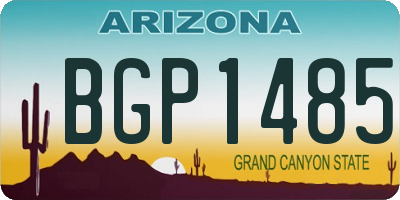 AZ license plate BGP1485