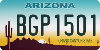 AZ license plate BGP1501