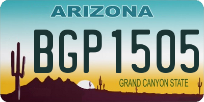 AZ license plate BGP1505