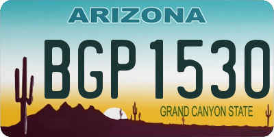 AZ license plate BGP1530
