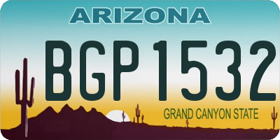 AZ license plate BGP1532