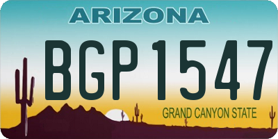 AZ license plate BGP1547