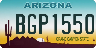 AZ license plate BGP1550