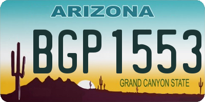 AZ license plate BGP1553