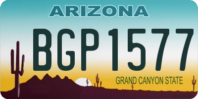 AZ license plate BGP1577