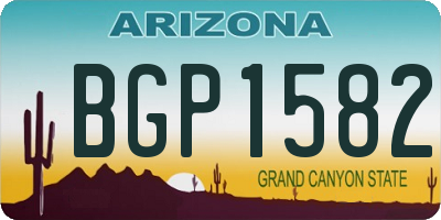 AZ license plate BGP1582