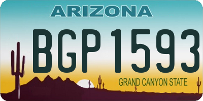 AZ license plate BGP1593