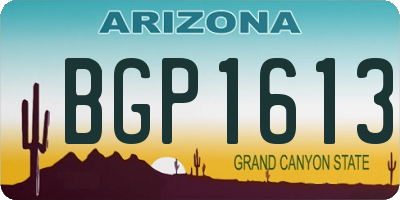 AZ license plate BGP1613