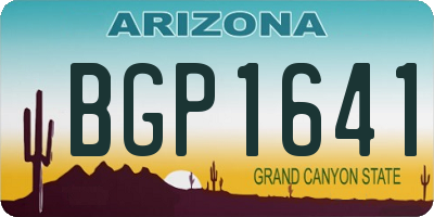 AZ license plate BGP1641