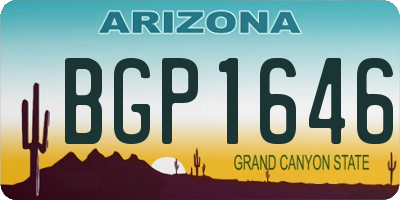 AZ license plate BGP1646