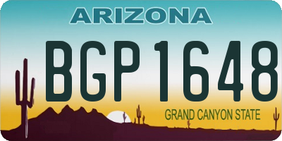 AZ license plate BGP1648