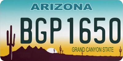 AZ license plate BGP1650