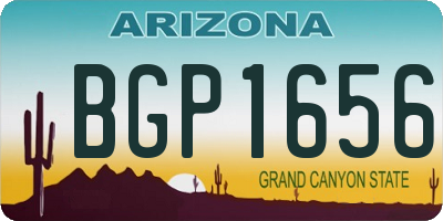 AZ license plate BGP1656