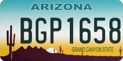 AZ license plate BGP1658
