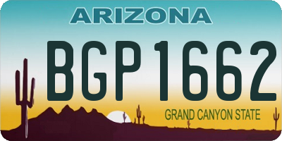 AZ license plate BGP1662