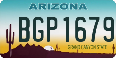 AZ license plate BGP1679