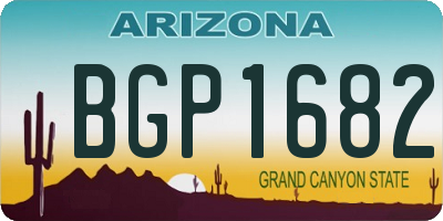 AZ license plate BGP1682