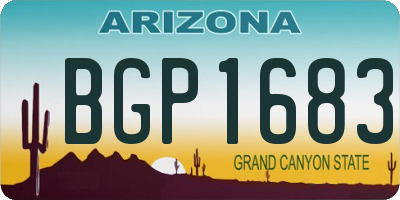 AZ license plate BGP1683
