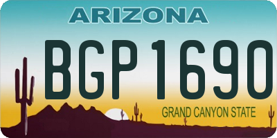 AZ license plate BGP1690