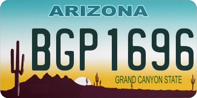 AZ license plate BGP1696